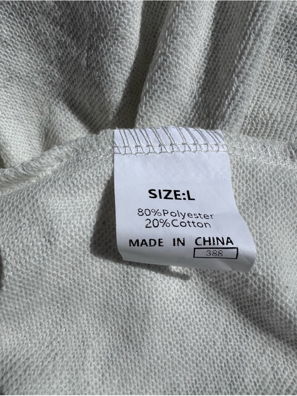 Light Beige Button-Up Hoodie with Ribbed Sleeves - Picture 2 of 2